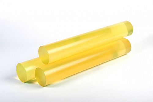 Полиуретан стержень Ф 80 мм ШОР А85 Китай (500 мм, 3.0 кг, жёлтый)